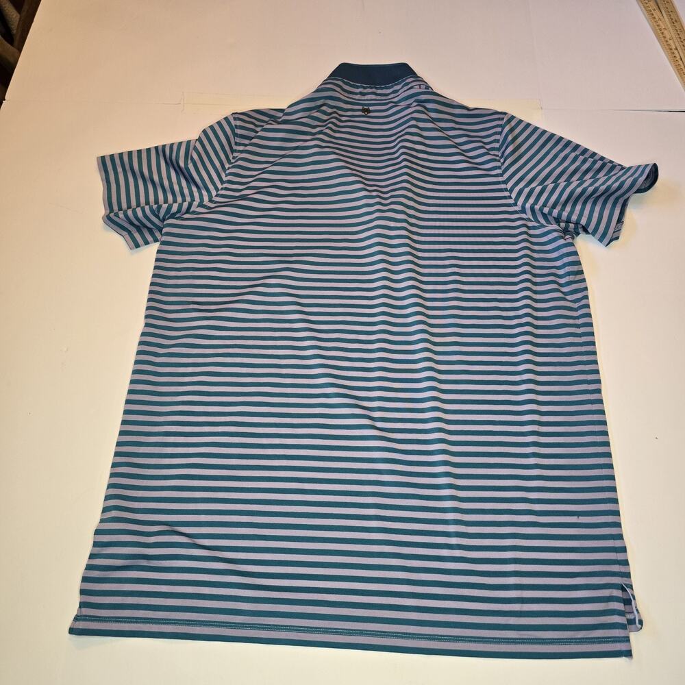 Greyson Polo Shirt Mens XL Blue Striped Golf Performance Short Sleeve - Picture 4 of 5